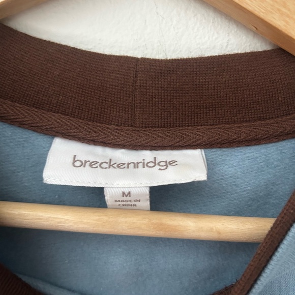 Vintage Breckenridge Medium Blue Embroidered Cat Sweatshirt - Picture 2 of 5